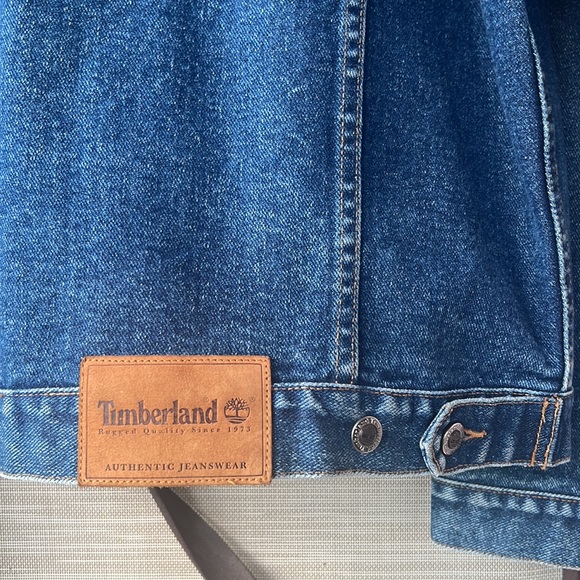 Vintage Timberland 90’s Blue Denim Men’s Jean Jacket - Picture 9 of 12